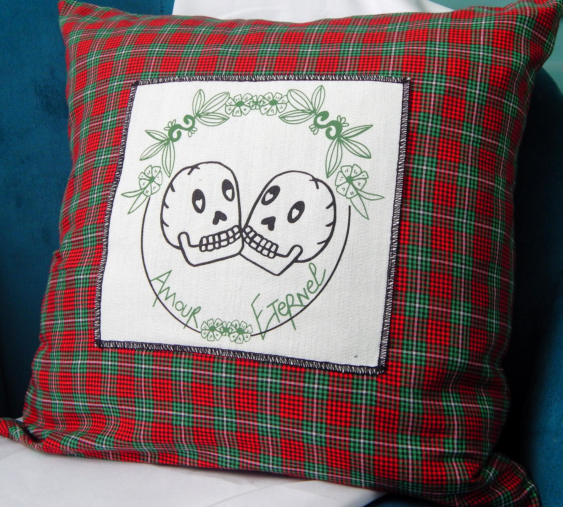 Coussin a carreaux zoom
